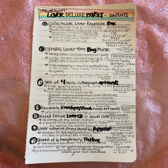 NEW sealed taylor swift VIP lover era deluxe box set tote bag popsocket poster - Picture 2 of 16